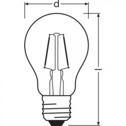 Osram Vintage 1906 LED E27 Poire Filament Dorée 2.5W 220lm - 824 Blanc Très Chaud | Équivalent 25W